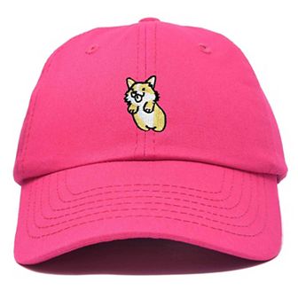 Dalix Leaping Corgi Embroidered Cap