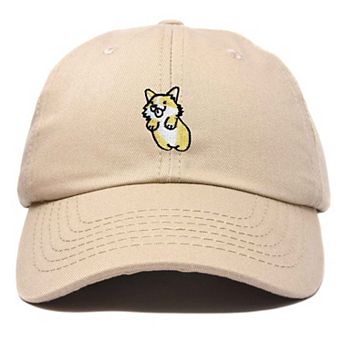 Dalix Leaping Corgi Embroidered Cap