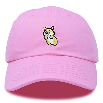Dalix Leaping Corgi Embroidered Cap
