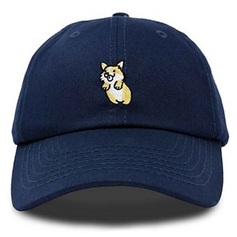 Dalix Leaping Corgi Embroidered Cap