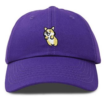Dalix Leaping Corgi Embroidered Cap