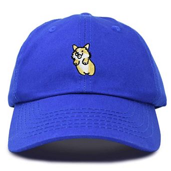 Dalix Leaping Corgi Embroidered Cap