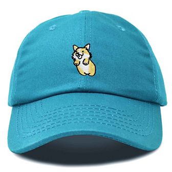 Dalix Leaping Corgi Embroidered Cap
