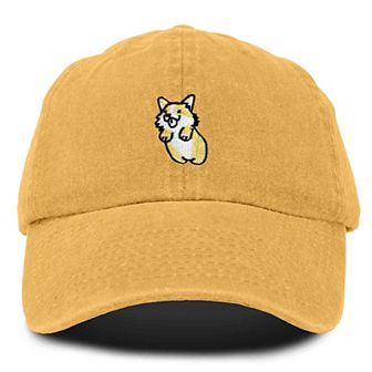 Dalix Leaping Corgi Embroidered Cap
