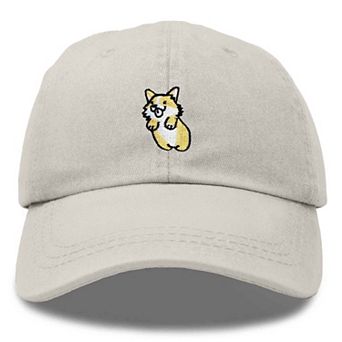 Dalix Leaping Corgi Embroidered Cap