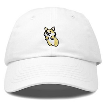 Dalix Leaping Corgi Embroidered Cap