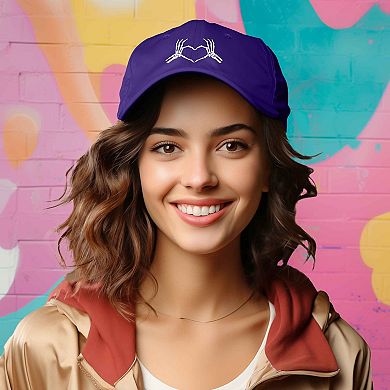 Dalix Skeleton Heart Embroidered Dad Hat