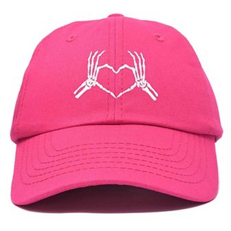 Dalix Skeleton Heart Embroidered Dad Hat