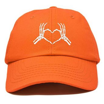 Dalix Skeleton Heart Embroidered Dad Hat
