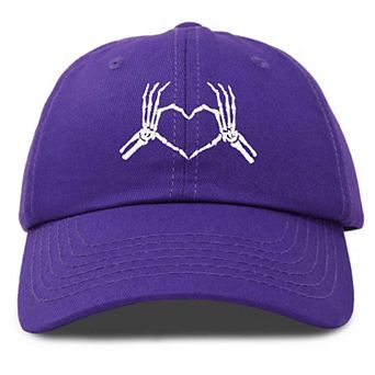 Dalix Skeleton Heart Embroidered Dad Hat