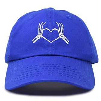 Dalix Skeleton Heart Embroidered Dad Hat