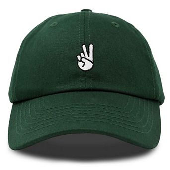 Dalix Peace Sign Embroidered Dad Hat