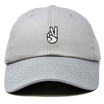 Dalix Peace Sign Embroidered Dad Hat