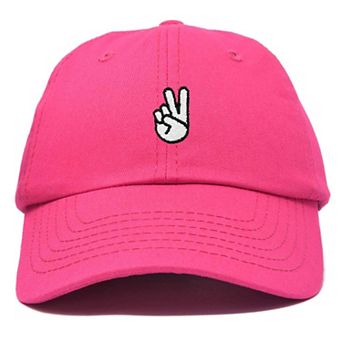 Dalix Peace Sign Embroidered Dad Hat