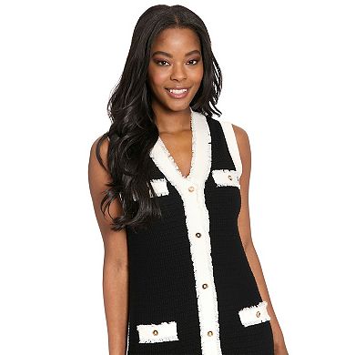 Women's London Times Sweater Dress With Contrast Trim