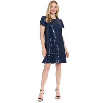 Women's London Times Sequin T-Shirt Dress