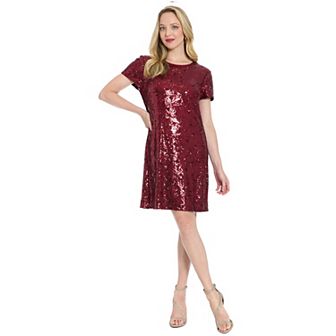 Women's London Times Sequin T-Shirt Dress