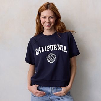 Women's LC Lauren Conrad Short Sleeve Sweatshirt