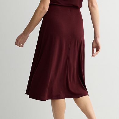 Petite Nine West Midi Skirt