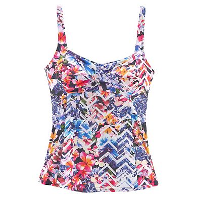 Lascana Women's Floral Mix Underwire Tankini Top
