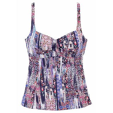 Lascana Women's Print Underwire Tankini Top