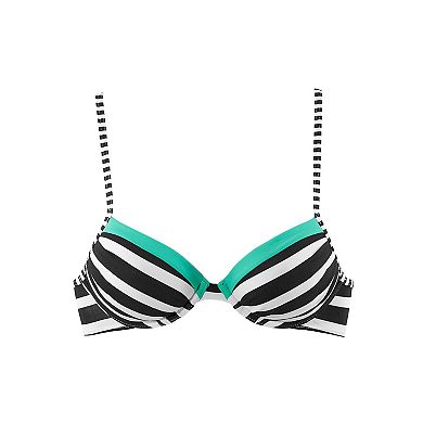 Lascana Women's Striped Push Up Bikini Top