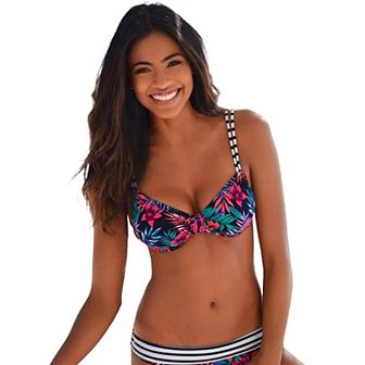 Lascana Women's Pattern Underwire Bikini Top