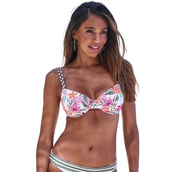 Lascana Women's Pattern Underwire Bikini Top