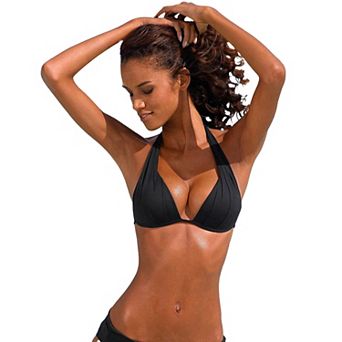 Lascana Women's Halter Push Up Bikini Top