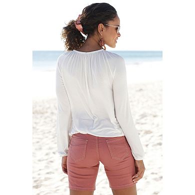 Lascana Women's Cuffed Denim Shorts