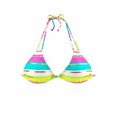 Lascana Women's Striped Triangle Bikini Top