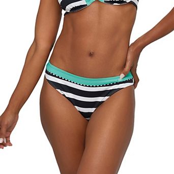 Lascana Women's Striped Classic Bikini Bottom