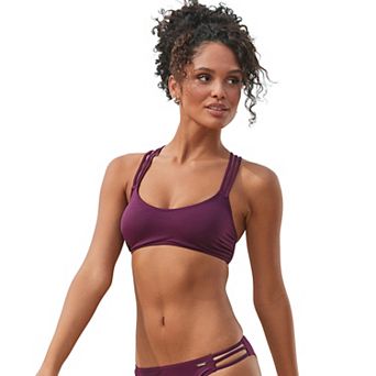 Lascana Women's Strappy Scoop Bikini Top
