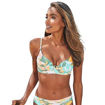 Lascana Women's Mix Print Underwire Bikini Top