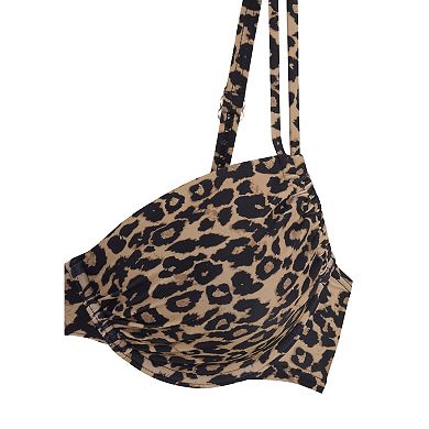 Lascana Women's Leopard Print Underwire Bikini Top