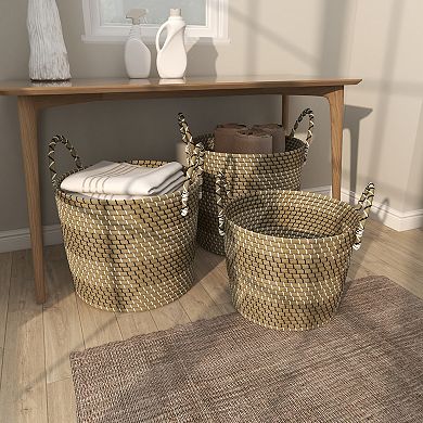 Stella & Eve 3-pk. Handmade Woven Decorative Storage Basket Set