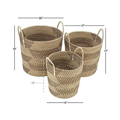Stella & Eve 3-pk. Handmade Woven Decorative Storage Basket Set