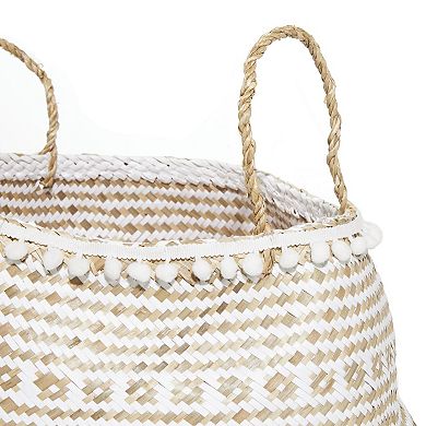 Stella & Eve Handmade Patterned Seagrass Storage Basket Set