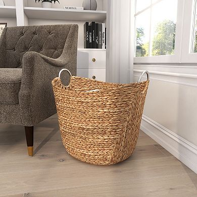 Stella & Eve Handmade Large Woven Decorative Storage Basket