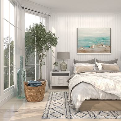 Stella & Eve Tall Woven Decorative Storage Basket with Ring Handles