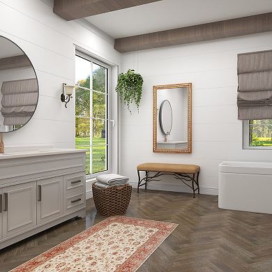 Stella & Eve Handmade Seagrass Storage Basket with Metal Handles