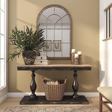 Stella & Eve Handmade Seagrass Storage Basket with Metal Handles