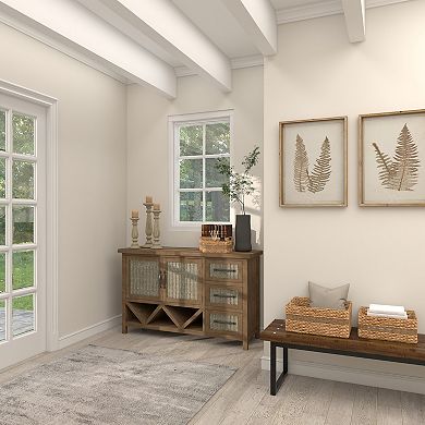 Stella & Eve Handmade Seagrass Storage Basket with Handles