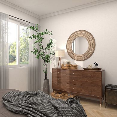 Stella & Eve Handmade Seagrass Storage Basket with Handles