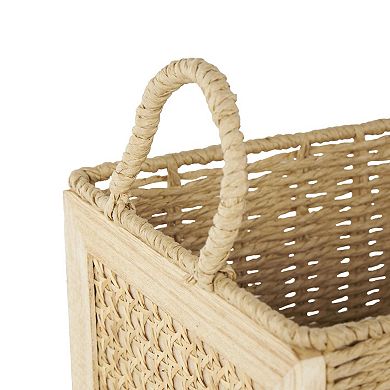 Stella & Eve 3-pk. Rattan Woven Storage Basket Set with Rope Handles