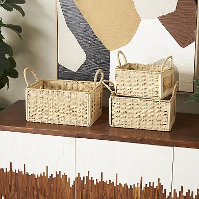 Stella & Eve 3-pk. Rattan Woven Storage Basket Set with Rope Handles