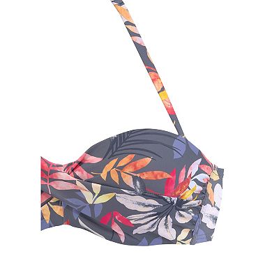 Lascana Women's Tropical Print Bandeau Bikini Top