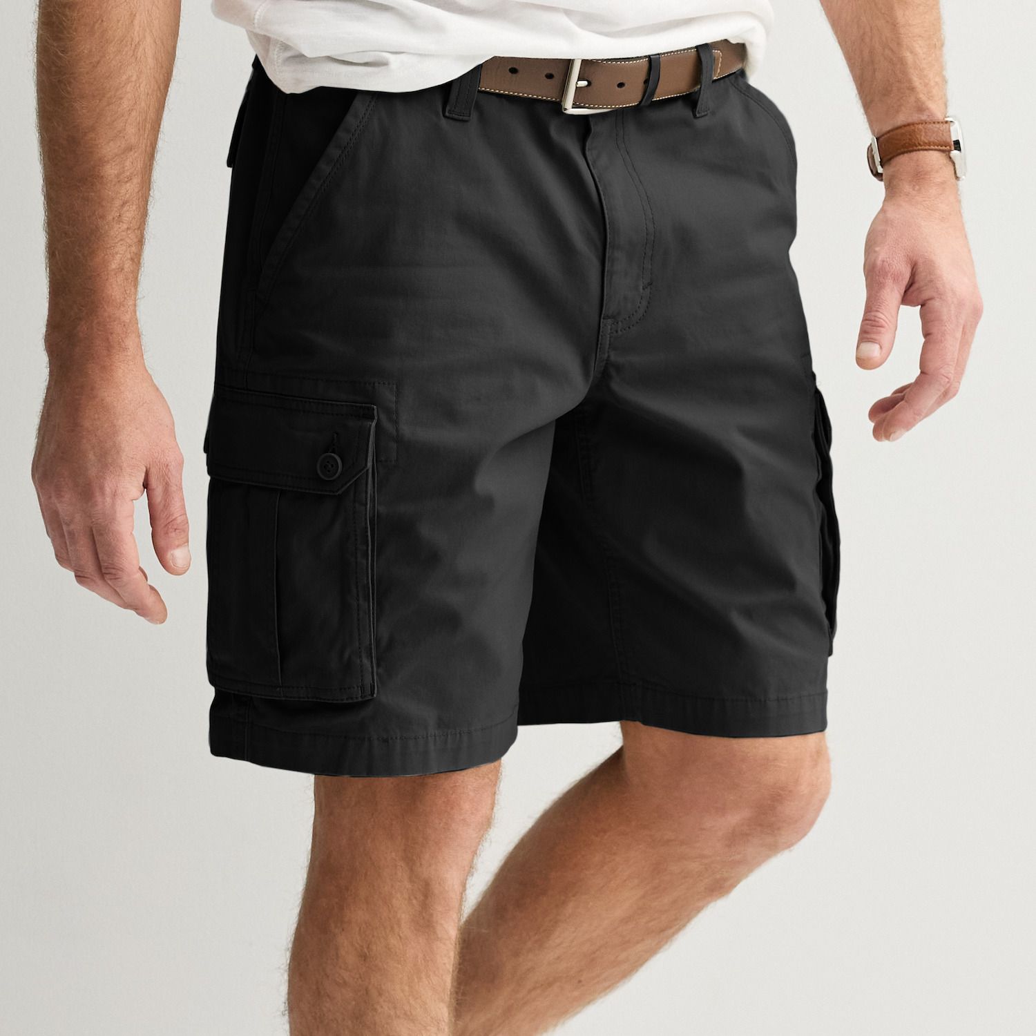 Мужские карго-шорты Sonoma Goods For Life Flexwear 10 дюймов, цвет: Чёрный