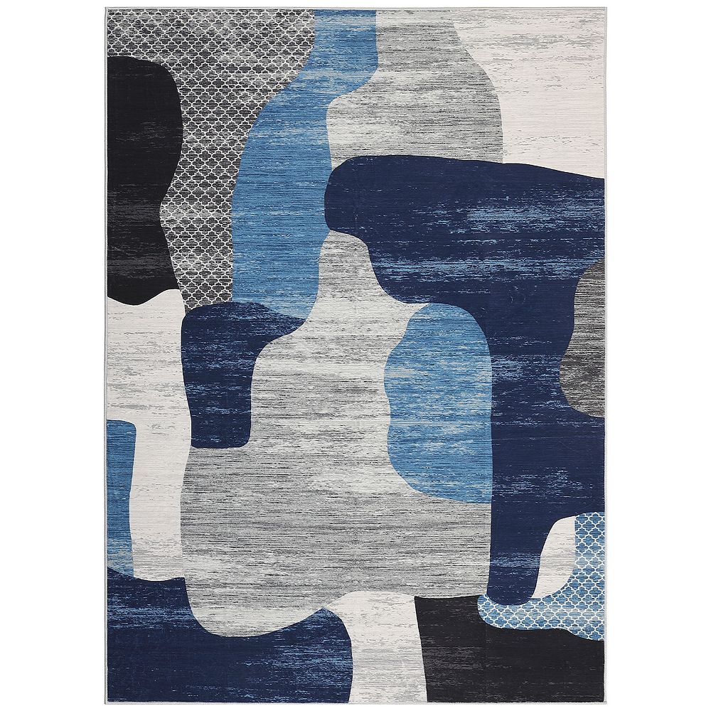 Garvee Modern Abstract Color Block Area Rug Machine Washable Non Slip ...