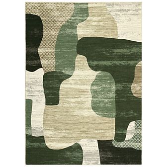 Garvee Modern Abstract Color Block Area Rug Machine Washable Non Slip Soft Rugs for Bedroom Kitchen